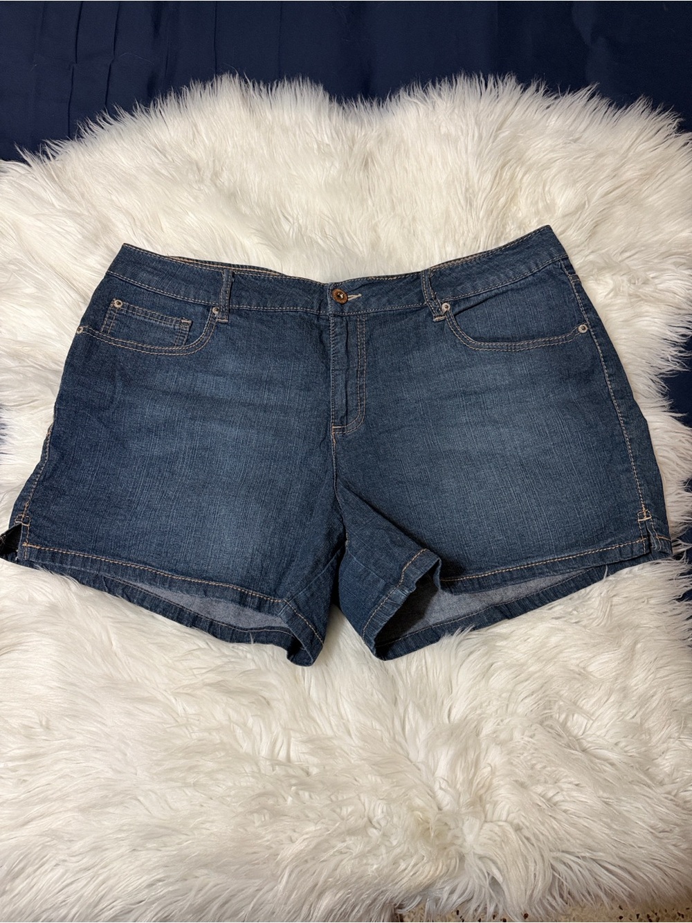 Faded Glory Dark Blue Denim Shorts